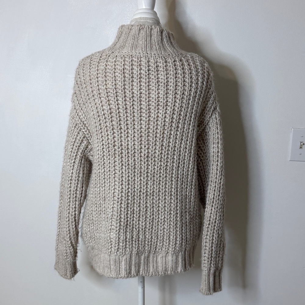 Universal Thread Beige Cable Knit Turtleneck Swea… - image 6